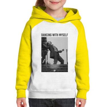 Imagem de Moletom Infantil Dancing with myself - Foca na Moda, Branco, Amarelo, 