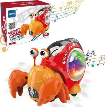 Imagem de Brinquedo Caranguejo Fujão Luz Led, Senso De Obstáculos Musical