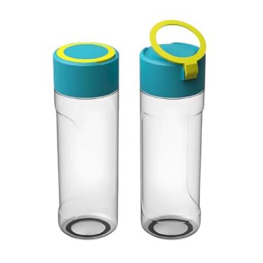 Imagem de Garrafinha De Água Squeeze Esporte Com Alça 550ml Treino Escola Escritório BPA Free (Cristal)