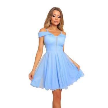 Imagem de Vestido Curto Ombro a Ombro 15 Anos Casamento Civil - Glamoor Festa, A