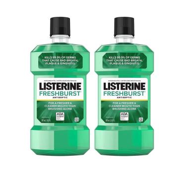 Imagem de Enxaguante bucal Listerine Freshburst, antisséptico, 500 ml (pacote com 2)
