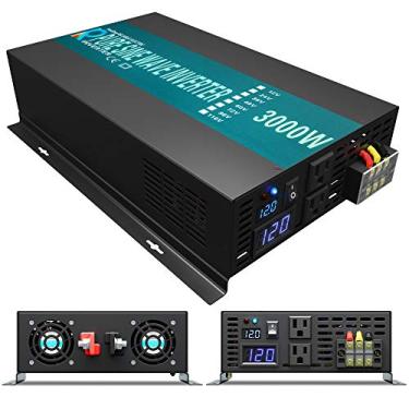 Imagem de WZRELB Inversor de energia solar de onda senoidal pura RBPRC300012 3000W 12V 110~120V com interruptor de controle remoto