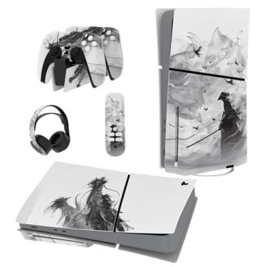 Imagem de PlayVital Conjunto completo de adesivos para ps5 Slim Console Disc Edition (o novo design menor), capa de decalque de vinil para controle ps5, fone de ouvido e estação de carregamento - Mistborn