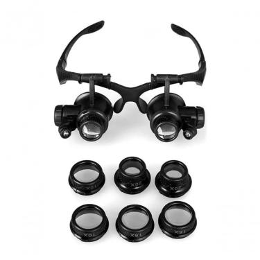 Imagem de Lupa Reparo De Relógio Luz Led E 4 Lentes 10x15x20x25x