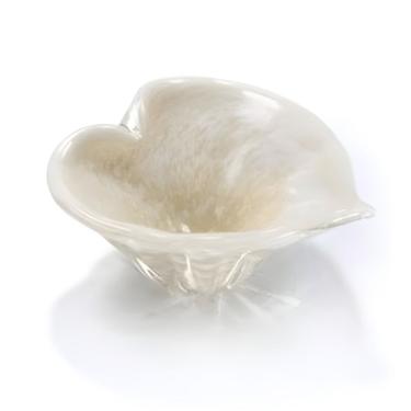 Imagem de Porta Joias Em Formato De Coração Pérola Grande Cristal Murano São Marcos 10x18x20cm