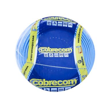 Imagem de Rolo Cabo Flexível 750v 6mm 100 Metros Azul Cobrecom
