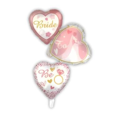 Imagem de Balão Metalizado Bride To Be Coração - 37 Polegadas