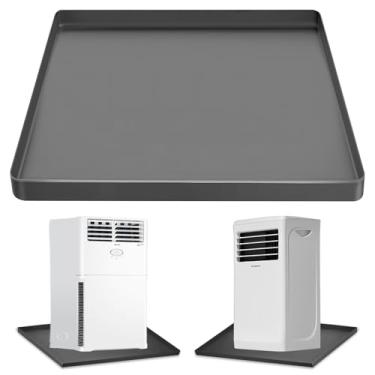 Imagem de Bandeja coletora de ar condicionado portátil com borda elevada, bandeja de drenagem CA de silicone de 59,9 cm x 65 cm para unidade CA de 5.000 a 14.000 BTU, bandeja coletora CA para captura e