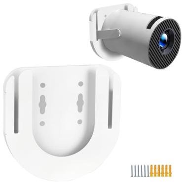 Imagem de Freejia Suporte de parede compatível com HY300PRO Suporte de teto para miniprojetor, acessórios HY300PRO, suporte de parede, prateleira de projetor para parede (branco)