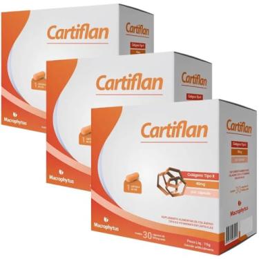 Imagem de KIT 3X Cartiflan (Colágeno Tipo 2 + Vitaminas) 30 cápsulas - Macrophytus
