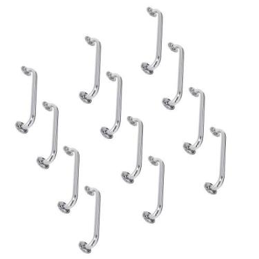 Imagem de Alça De Apoio Barra Inox 50cm Kit 12 Unidades Idoso Cadeirante Deficie
