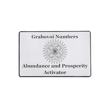 Imagem de SANA Cartão ativador de abundância Grabovoi com números Grabovoi e princípios de geometria sagrada