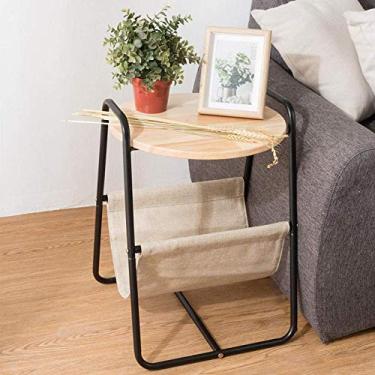 Imagem de Mesa de centro moderna, sala de estar, sofá, mesa de chá, mesa de armazenamento, quarto, escritório, mesa de cabeceira simples, mesa redonda com móveis - preto