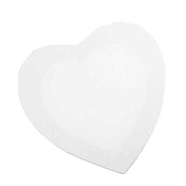 Imagem de 2pcs Heart Shape Painting Canvas Heart-Shaped Artist Canvas Panel Boards Stretched Primed Canvas Panels for Artist Students and Beginners