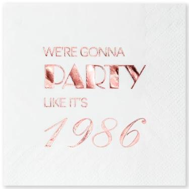 Imagem de Guardanapos descartáveis femininos em ouro rosa crocante, 1980