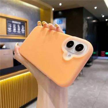 Imagem de HTVJFX Capa de silicone líquido fosco para iPhone 13 Pro com proteção para lente da câmera (para iPhone 13 Pro/laranja)