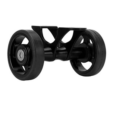 Imagem de KIMISS Rolos Easywheel para Guarda-lamas de Bicicleta - Roda Dupla para Bicicletas Dobráveis ​​Brompton e Dahon, Liga de Alumínio, Peças de Reposição Leves e de Rolamento Suave (Preto)
