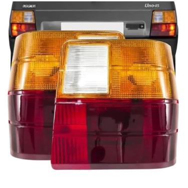 Imagem de Universo Car, Par Lente traseira Uno 1985 1986 1987 1988 1989 1990 1991 1992 1993 1994 1995 1996 1997 1998 1999 2000 até 2004 Tricolor