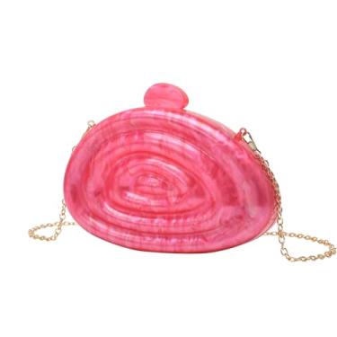 Imagem de ZUC Bolsas femininas de acrílico, bolsas de ombro de corrente para telefone, Rosa, One Size