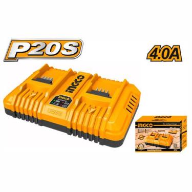 Imagem de Carregador Bateria INGCO Duplo 8.0A 20V Bivolt P20S