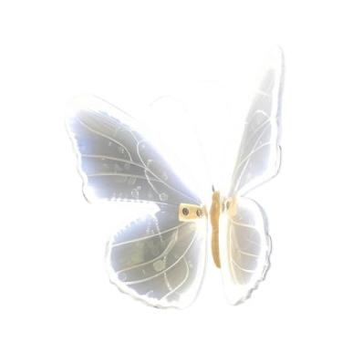 Imagem de IEUDNS Estátua de borboleta iluminada para jardim, presente de aniversário, luminária de 12V para paisagismo, escultura de animal para festas em pátios