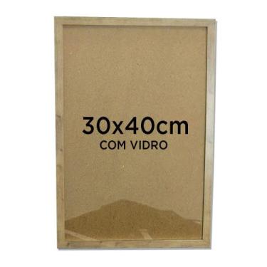 Imagem de Moldura Para Quadro Decorativo 30x40cm Com Vidro - Várias Cores - TaCo