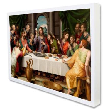 Imagem de Quadro Decorativo Santa Ceia em Moldura Caixa - TaColado, 30 x 40cm