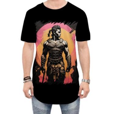 Imagem de Camiseta Longline Gladiador Romano Coliseu 8 - Kasubeck Store®, GG