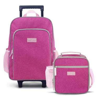 Imagem de Conjunto De Mochila Com Rodinhas Junior E Lancheira Térmica C- 2 Compa
