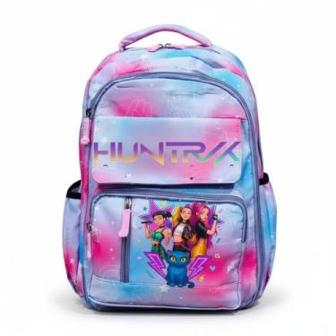 Imagem de Mochila Escolar Feminina Juvenil Kpop Demon Hunter Huntrix Impermeável