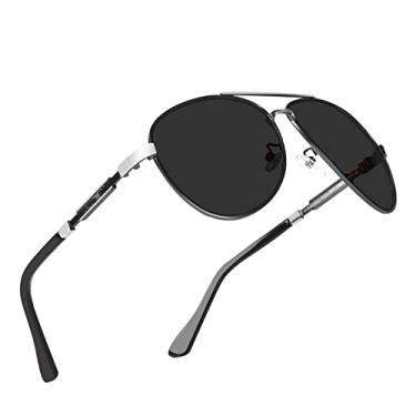 Imagem de Polarized Sunglasses Men Pilot 62mm Lens Designer Driving Sun Glasses with Zipper Case,1,China