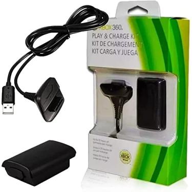 Imagem de Kit Play And Charge Bateria Controle Xbox 360 + Cabo Usb