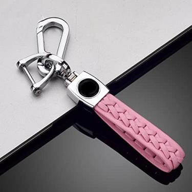 Imagem de SELIYA Capa de capa de chave remota de carro TPU, apto para Peugeot 208 308 408 508 2008 3008 5008 Citroen C4 C6 C3-XR Picasso, apto para DS3 DS4 DS5 DS6, chaveiro rosa