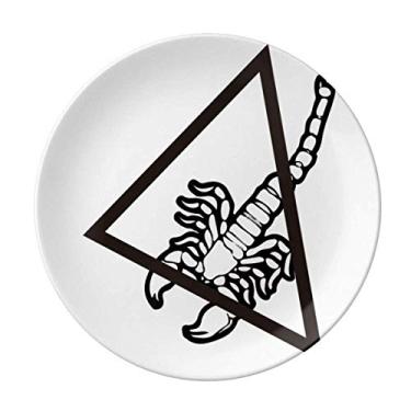 Imagem de Prato decorativo de porcelana para região de insetos, escorpião, prato de jantar