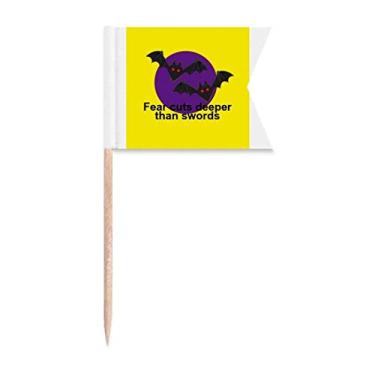 Imagem de Sinalizadores de palito de dente Dialogue Fear s Wound para marcação de bolo de festa comida prato de queijo