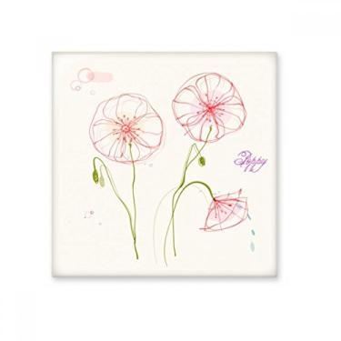 Imagem de Adesivo brilhante de azulejo de cerâmica com pintura branca de flores