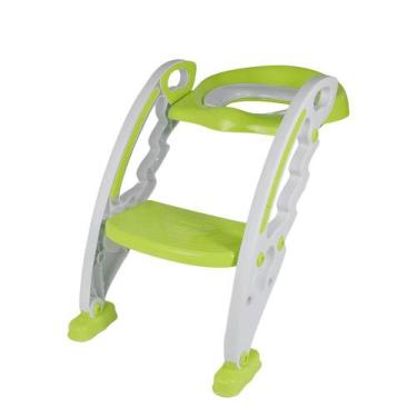 Imagem de Assento Redutor Infantil Com Escada Para Vaso Sanitário Verde - Multma