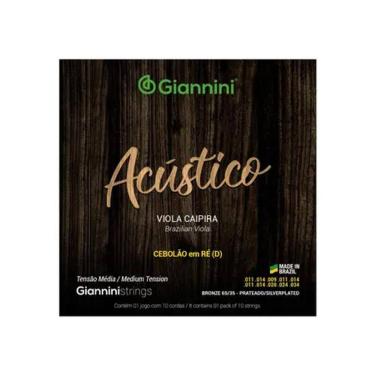 Imagem de Encordoamento Viola Caipira Cebolão em Ré Giannini Acústico