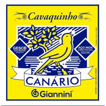 Imagem de Encordoamento Cavaquinho Aço 0.10 Giannini Canário