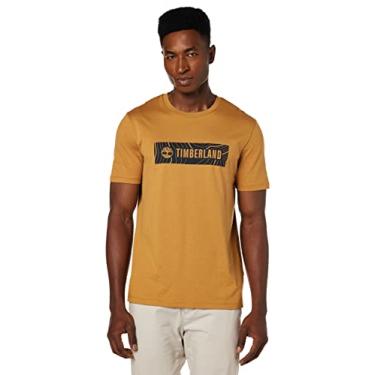 Imagem de Timberland Tfo SS CC Linear Logo tee Wheat Boot t-shirt para homem, Wheat Boot, P