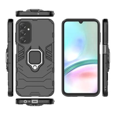 Imagem de Kukoufey Capa compatível com Samsung Galaxy A15, suporte magnético para carro, compatível com Samsung Galaxy A15, capa preta