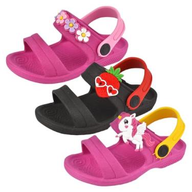 Imagem de KIT Com 3 Pares Babuche Infantil Sandália Chinelo Leve Menina Menino PPT (07ROSA 02VERMELHO 06AMARELO, BR, Criança de 1 a 3 anos, Numérico, 21)