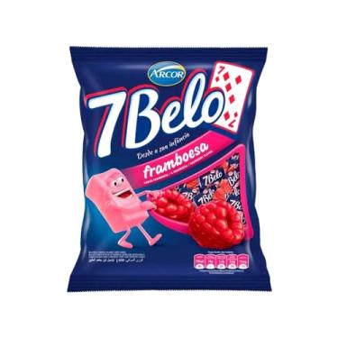 Imagem de Bala Mastigável 7 Belo Framboesa Pacote 500g