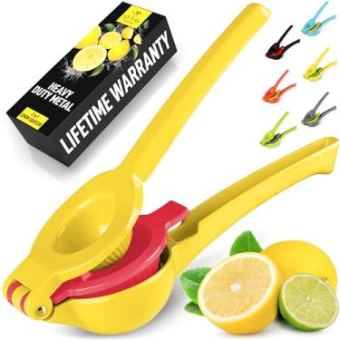 Imagem de Espremedor de limão metálico - espremedor manual de citrinos (amarelo e vermelho)
