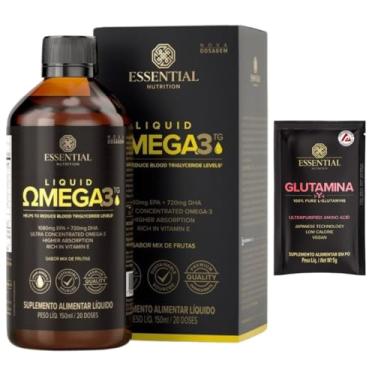 Imagem de Liquid Super Omega-3 TG Fish Oil -EPA/DHA - Essential Nutrition - 150ml - Sabor Mix de Frutas + Amostra