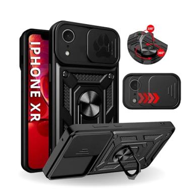 Imagem de Capa Capinha Armor Anti Impacto Militar Ring Para iPhone XR (Tela 6.1) + Anel Giratório + Proteção De Câmera - Proteção Militar
