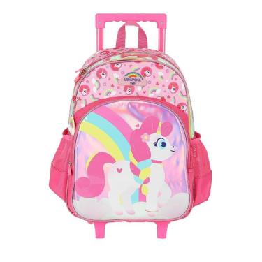 Imagem de Mochila de Rodinhas Sem Alça Luxcel Up4You Unicórnio Pink-Feminino
