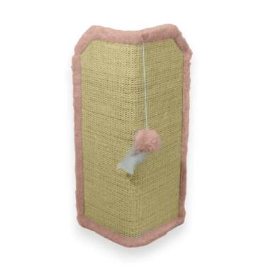 Imagem de Arranhador Gato Proteção Canto de Sofás Base Interno Brinquedo Bolinha