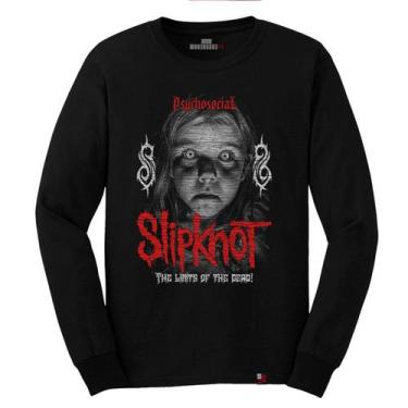 Imagem de Camiseta Manga Longa Slipknot Banda Rock Metal Algodão - KING OF GEEK,