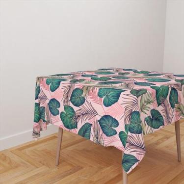 Imagem de Toalha De Mesa Quadrada 4 Lugares Tecido Oxford Folhagens Diversas Ver